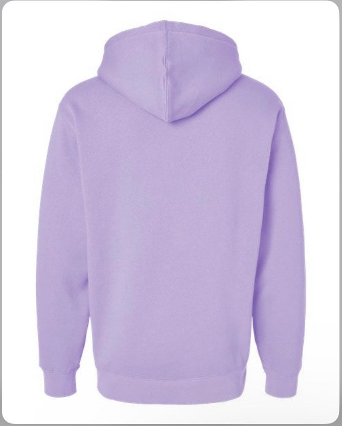 Embroidered 'Noob' Heavyweight Hoodie- Lavender