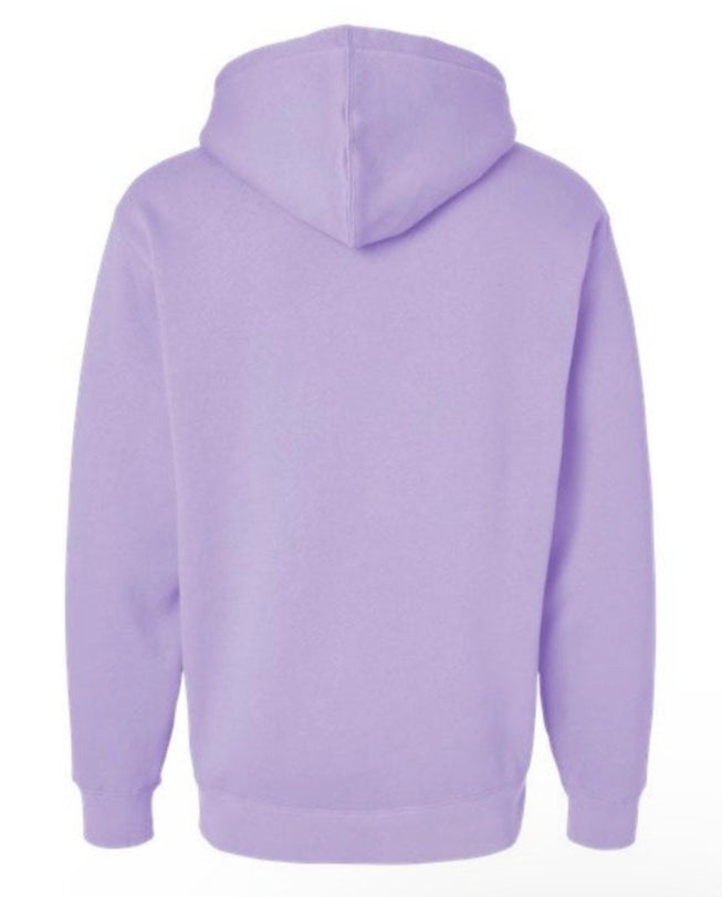 Embroidered 'Noob' Heavyweight Hoodie- Lavender