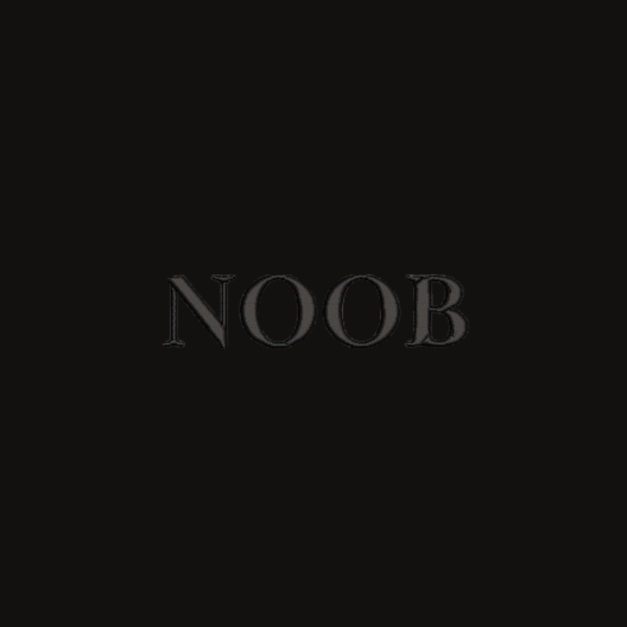 Embroidered 'Noob' Heavyweight Hoodie- Black