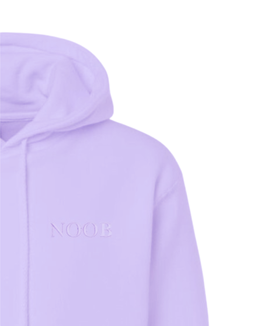 Embroidered 'Noob' Heavyweight Hoodie- Lavender