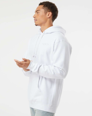 Embroidered 'Noob' Heavyweight Hoodie- White