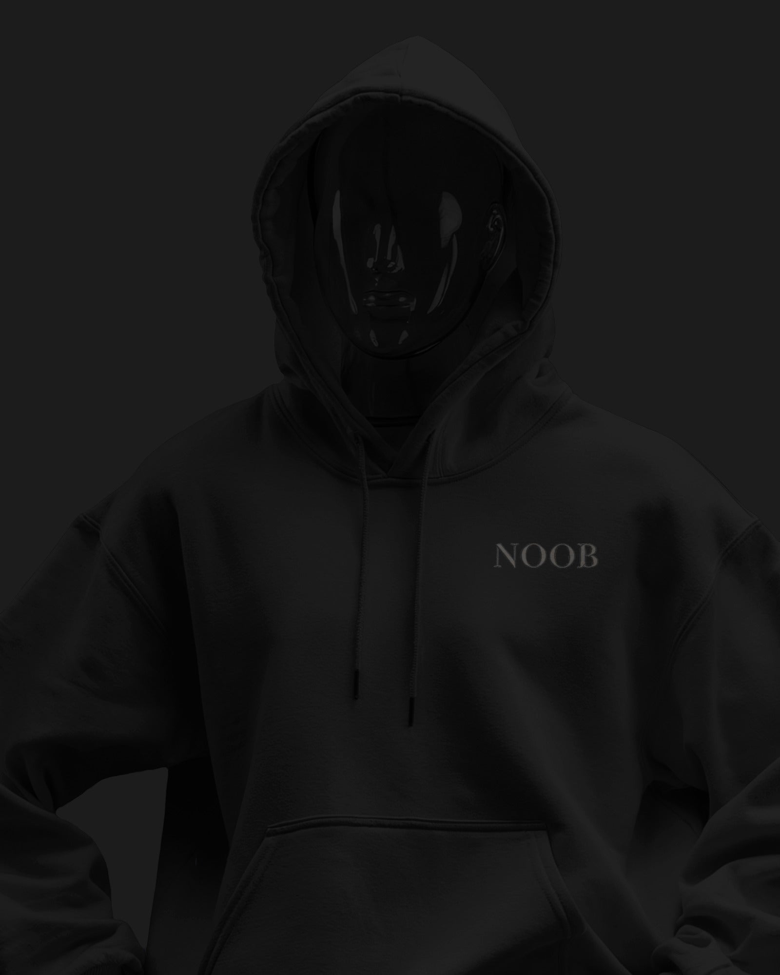 Embroidered 'Noob' Heavyweight Hoodie- Lavender